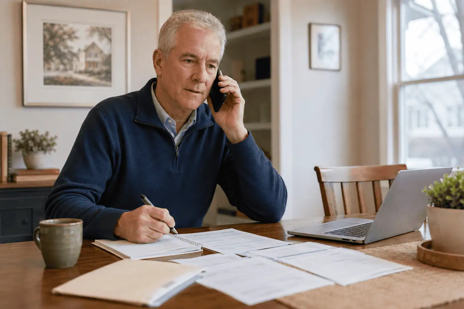 New York homeowner contacting a mortgage servicer about foreclosure prevention options