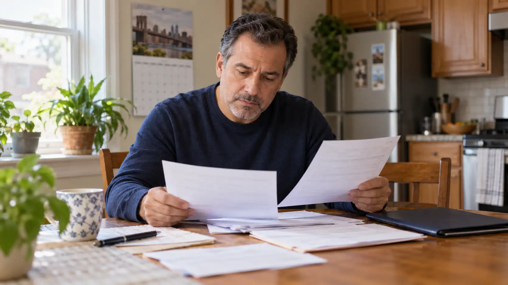 Homeowner discussing foreclosure paperwork with an attorney